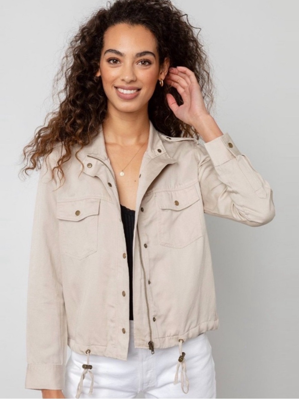 Rails Collins Utility Jacket Bone XXS Tencel Linen Lightweight Field Jacket
